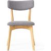 Christopher Knight Home Abrielle Mid-Century Modern Fabric Dining Chairs with Natural Oak Finished Rubberwood Frame, 2-Pcs Set, Dark Grey / Natural Oak(Dark Grey / Natural Oak)
