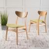 Christopher Knight Home Anise Fabric Dining Chairs, 2-Pcs Set, Green Tea