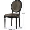 Christopher Knight Home Camille Traditional Velvet Dining Chairs, 2-Pcs Set, Grey / Gloss Black