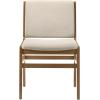 Christopher Knight Home Coston Contemporary Fabric Upholstered Dining Chairs Set of 2, Wooden Dining Room Armless Chair, Comfy Kitchen Side Chair, Wheat and Walnut(Wheat + Walnut)