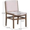 Christopher Knight Home Coston Contemporary Fabric Upholstered Dining Chairs Set of 2, Wooden Dining Room Armless Chair, Comfy Kitchen Side Chair, Wheat and Walnut(Beige+walnut)