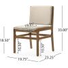 Christopher Knight Home Coston Contemporary Fabric Upholstered Dining Chairs Set of 2, Wooden Dining Room Armless Chair, Comfy Kitchen Side Chair, Wheat and Walnut(Wheat + Walnut)