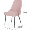 Christopher Knight Home Dawn Modern Fabric Dining Chairs (Set of 2), Light Blush