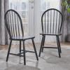 Christopher Knight Home Declan Farmhouse Cottage High Back Spindled Rubberwood Dining Chairs, 2-Pcs Set, Black(Dining Chairs)