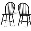 Christopher Knight Home Declan Farmhouse Cottage High Back Spindled Rubberwood Dining Chairs, 2-Pcs Set, Black(Dining Chairs)