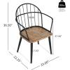 Christopher Knight Home Drats Dining Chairs Set of 2, Accent Dining Chair, Birch Finish Seating Kitchen Chair, Bucket Backrest Metal Frame Armchair, Industrial Dining Chair for Dining Room, Natural(Natural)