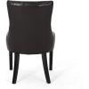 Christopher Knight Home Hayden Tufted Brown Leather Dining Chairs, 2-Pcs Set, Brown
