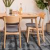 Christopher Knight Home Lucious Fabric / Oak Finish Dining Chairs, 2-Pcs Set, Dark Grey(Dark Grey)