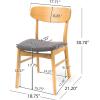 Christopher Knight Home Lucious Fabric / Oak Finish Dining Chairs, 2-Pcs Set, Dark Grey(Dark Grey)