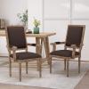 Christopher Knight Home Maria DINING CHAIR SETS, Light Grey + Natural(Brown + Natural)