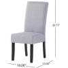 Christopher Knight Home Pertica Fabric Dining Chair (Set Of 2),Wood, Light Grey