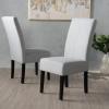Christopher Knight Home Pertica Fabric Dining Chair (Set Of 2),Wood, Light Grey