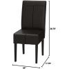 Christopher Knight Home Pertica T-Stitch Leather Dining Chairs, 4-Pcs Set, Chocolate Brown(Chocolate Brown)