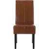 Christopher Knight Home Pertica T-Stitch Leather Dining Chairs, 4-Pcs Set, Chocolate Brown(Cognac Brown + Espresso)