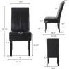 Christopher Knight Home Pertica T-Stitch Leather Dining Chairs, 4-Pcs Set, Chocolate Brown(Midnight Black + Espresso)
