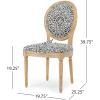 Christopher Knight Home Phinnaeus Fabric Dining Chairs, 2-Pcs Set, Black / White Pattern