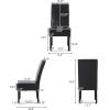 Christopher Knight Home Pollards Upholstered Dining Chairs – Faux Leather – Midnight Black/Espresso (Set of 2)