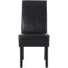 Christopher Knight Home Pollards Upholstered Dining Chairs – Faux Leather – Midnight Black/Espresso (Set of 2)