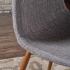 Christopher Knight Home Raina Mid-Century Modern Fabric Dining Chairs with Wood Finished Metal Legs, 2-Pcs Set, Light Grey / Dark Brown(Chairs)