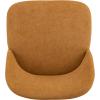 Christopher Knight Home Set of 2 Ringo Fabric Upholstered Dining Chairs, Rubberwood Frame, Curved Backrest,Foam-Filled Cushion, Armless Accent Chair/Side Chair, Dining Room/Kitchen, Apricot+Walnut(Ginger+walnut)