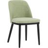 Christopher Knight Home Set of 2 Ringo Fabric Upholstered Dining Chairs, Rubberwood Frame, Curved Backrest,Foam-Filled Cushion, Armless Accent Chair/Side Chair, Dining Room/Kitchen, Apricot+Walnut(Mint+black)