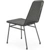 Christopher Knight Home Woven Dining Chairs Set of 2, Rattan Backrest Chairs, Iron Frame Legs Kitchen Chairs, Basket Dining Chairs, Wicker Seating Chairs for Garden, Balcony, Dining Room, Dark Brown(Dark Brown)