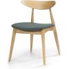 GDF Studio Barron Fabric Finish Dining Chairs (Set of 2), 2-Pcs Set, Grey/Oak