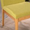 GDF Studio Katherine Mid Century Modern Green Tea Fabric/Oak Finish Dining Chair (Set of 2)(Green Tea)