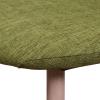 GDFStudio Great Deal Furniture Mid Century Wheat Fabric Dining Chairs with Dark Walnut Wood Finished Legs (Set of 2)(Green)