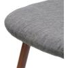 GDFStudio Great Deal Furniture Mid Century Wheat Fabric Dining Chairs with Dark Walnut Wood Finished Legs (Set of 2)(Light Gray)