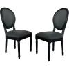 Christopher Knight Home Babbs Traditional Fabric Dining Chairs, Dark Gray, Grey