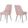 Christopher Knight Home Dawn Modern Fabric Dining Chairs (Set of 2), Light Blush