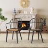 Christopher Knight Home Drats Dining Chairs Set of 2, Accent Dining Chair, Birch Finish Seating Kitchen Chair, Bucket Backrest Metal Frame Armchair, Industrial Dining Chair for Dining Room, Natural(Natural)