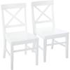 Christopher Knight Home Roshan Farmhouse Acacia Wood Dining Chairs, White
