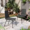 Christopher Knight Home Woven Dining Chairs Set of 2, Rattan Backrest Chairs, Iron Frame Legs Kitchen Chairs, Basket Dining Chairs, Wicker Seating Chairs for Garden, Balcony, Dining Room, Dark Brown(Dark Brown)