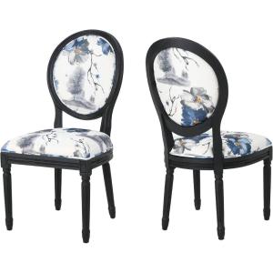 Christopher Knight Home Hero Traditional Fabric Dining Chairs, Floral Print