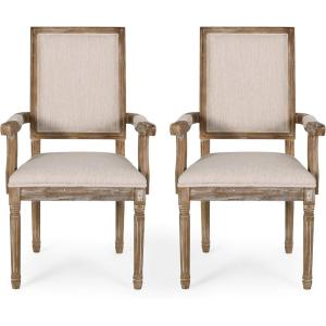 Christopher Knight Home Maria DINING CHAIR SETS, Light Grey + Natural(Beige + Natural)