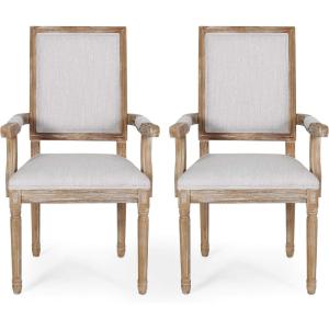 Christopher Knight Home Maria DINING CHAIR SETS, Light Grey + Natural(Light Gray + Natural)