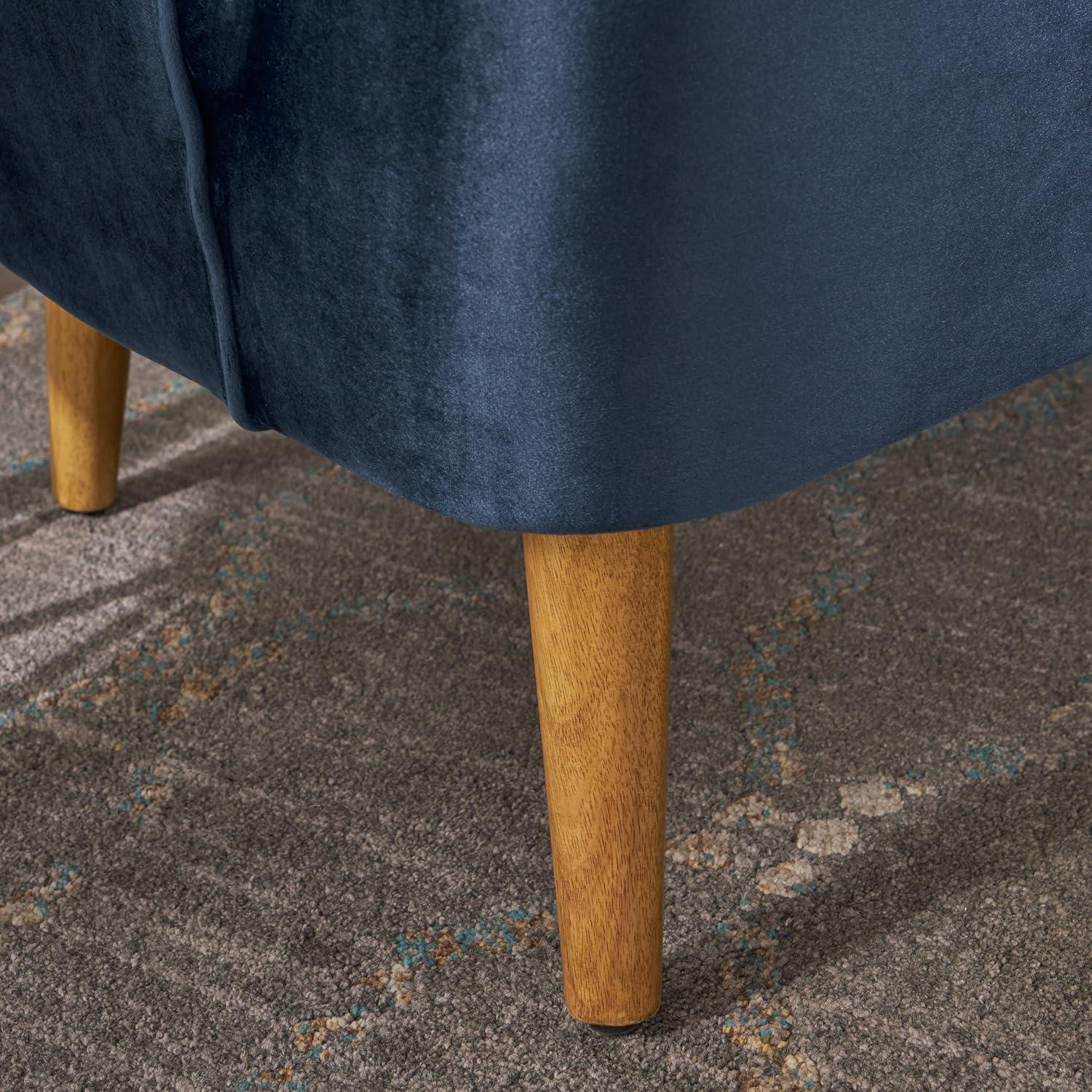 image:imageChristopher Knight Home Amaia Modern Velvet Club Chair Cobalt Walnut