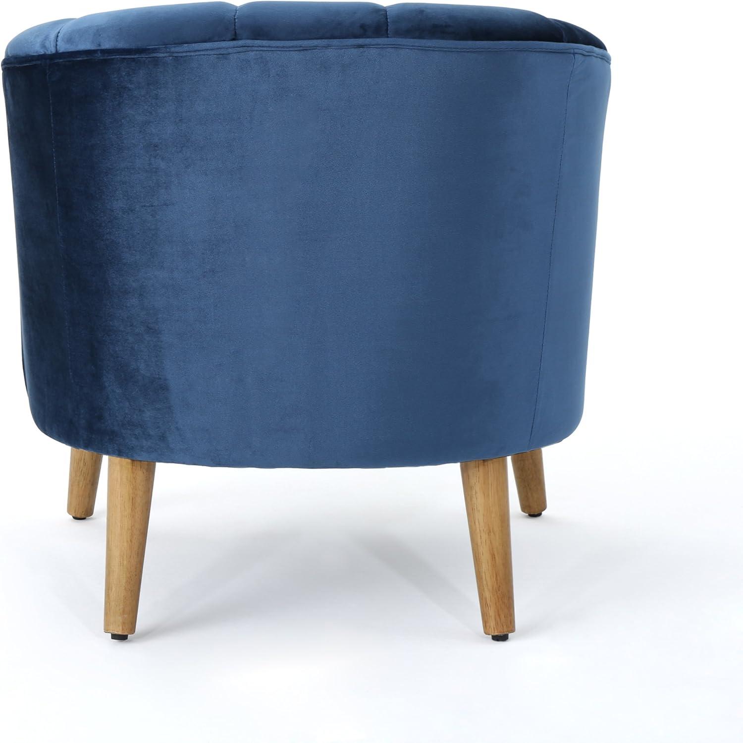 image:imageChristopher Knight Home Amaia Modern Velvet Club Chair Cobalt Walnut