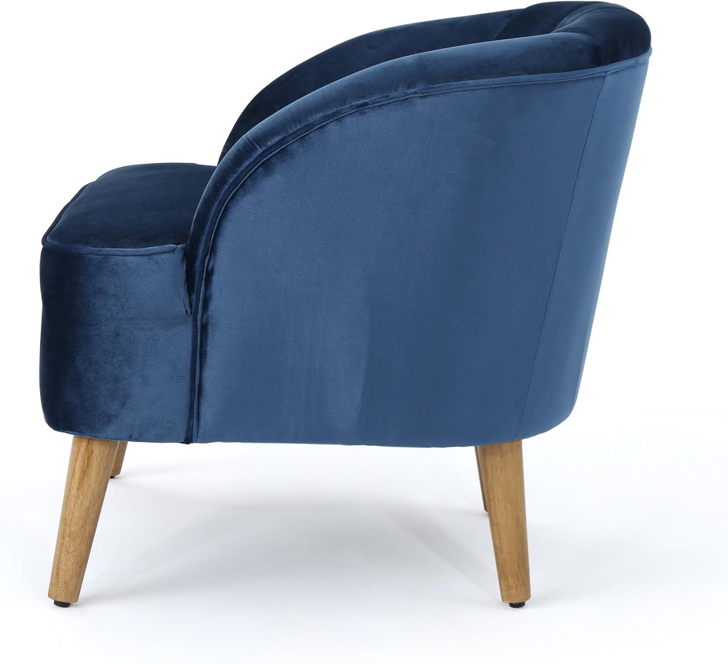 image:imageChristopher Knight Home Amaia Modern Velvet Club Chair Cobalt Walnut