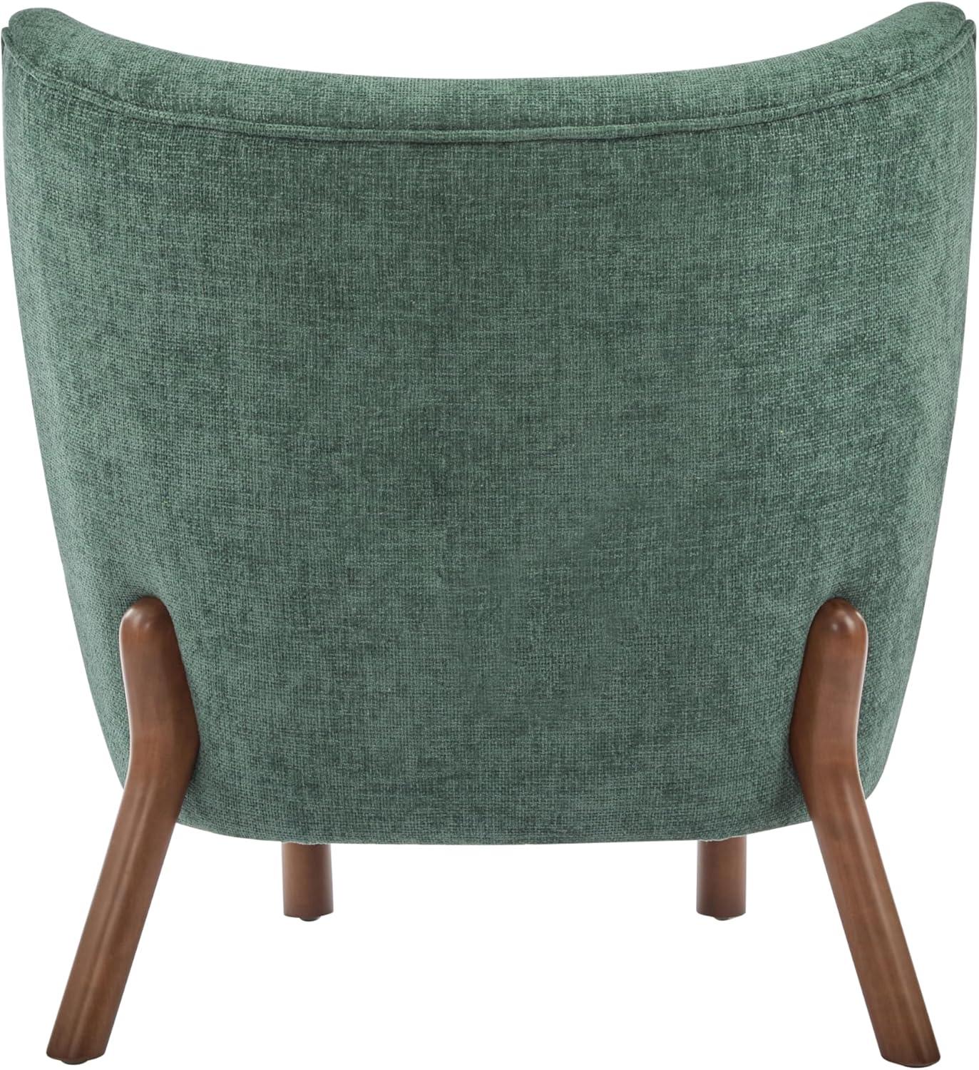 image:imageChristopher Knight Home Bella Fabric Upholstered Tufted Wingback Armless Accent Chair Side Chair with Wooden Legs Slipper Chair for Living Room Bedroom Entryway GreenBrownGreenbrown
