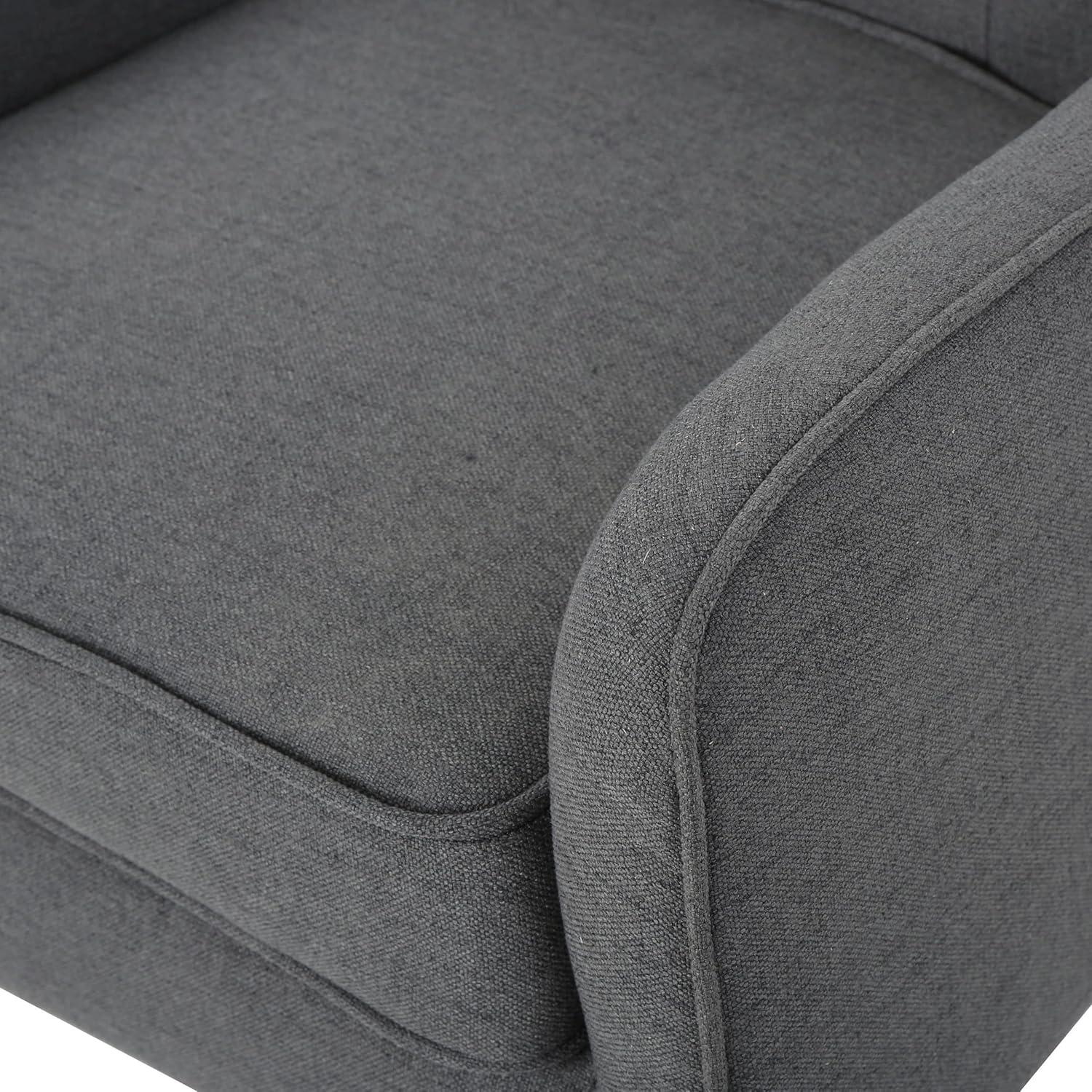 image:imageChristopher Knight Home Felicity MidCentury Fabric Arm Chairs 2Pcs Set Charcoal