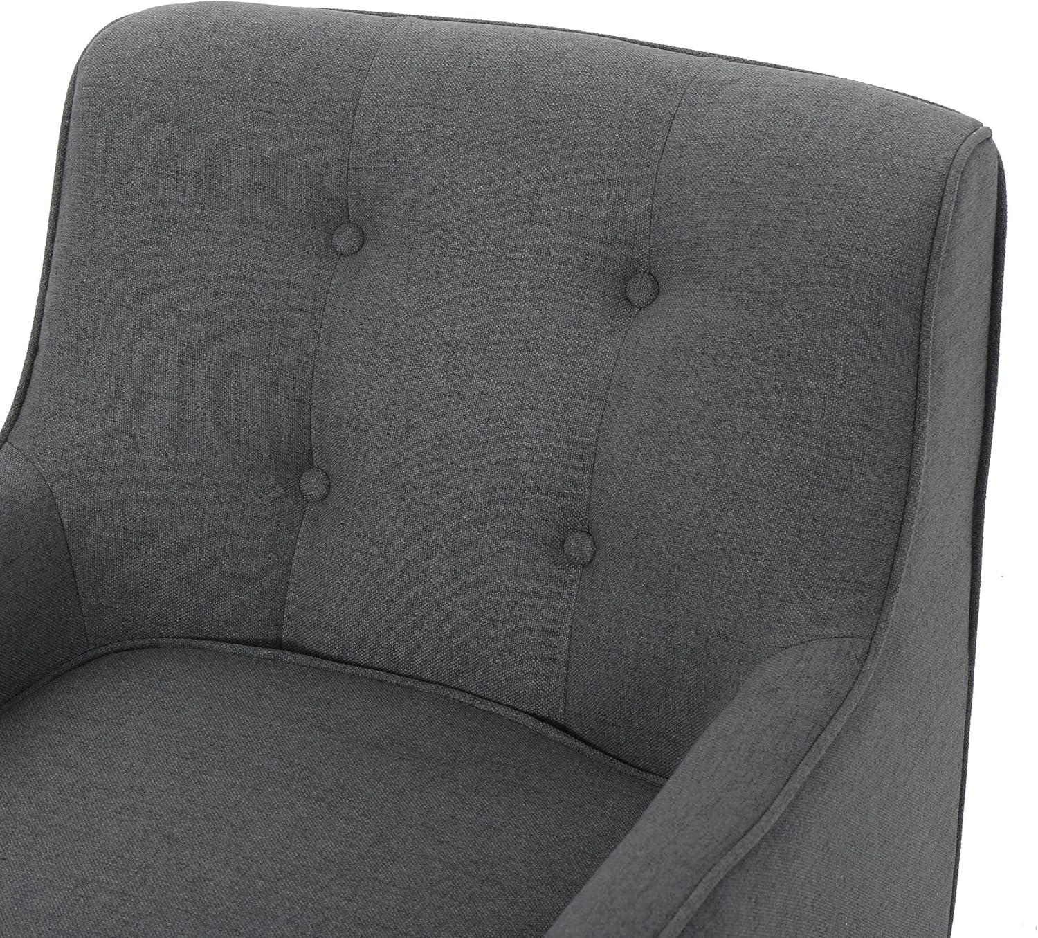 image:imageChristopher Knight Home Felicity MidCentury Fabric Arm Chairs 2Pcs Set Charcoal