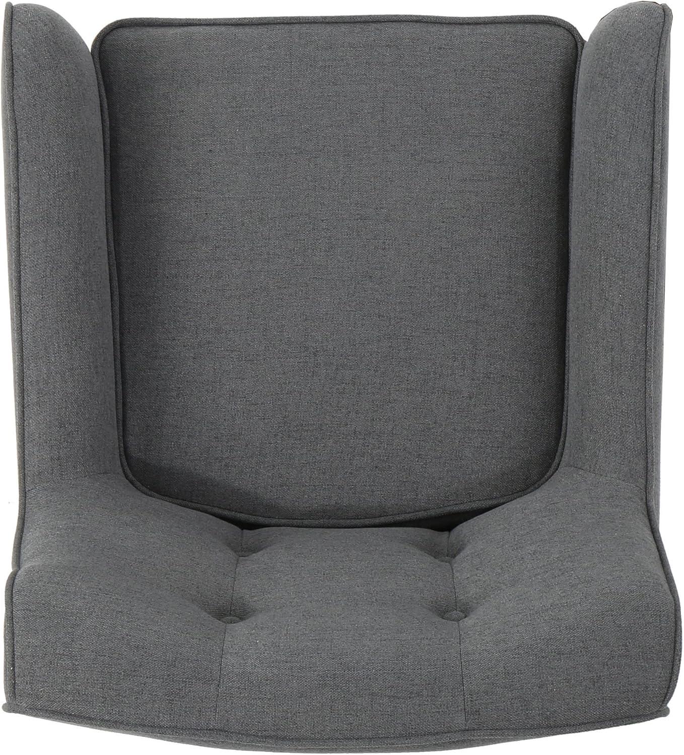 image:imageChristopher Knight Home Felicity MidCentury Fabric Arm Chairs 2Pcs Set Charcoal