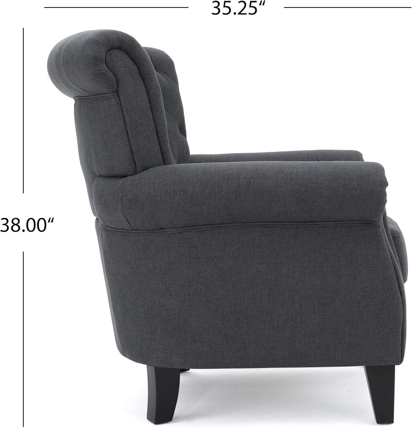 image:imageChristopher Knight Home Merritt Fabric Tufted Chair Dark Grey