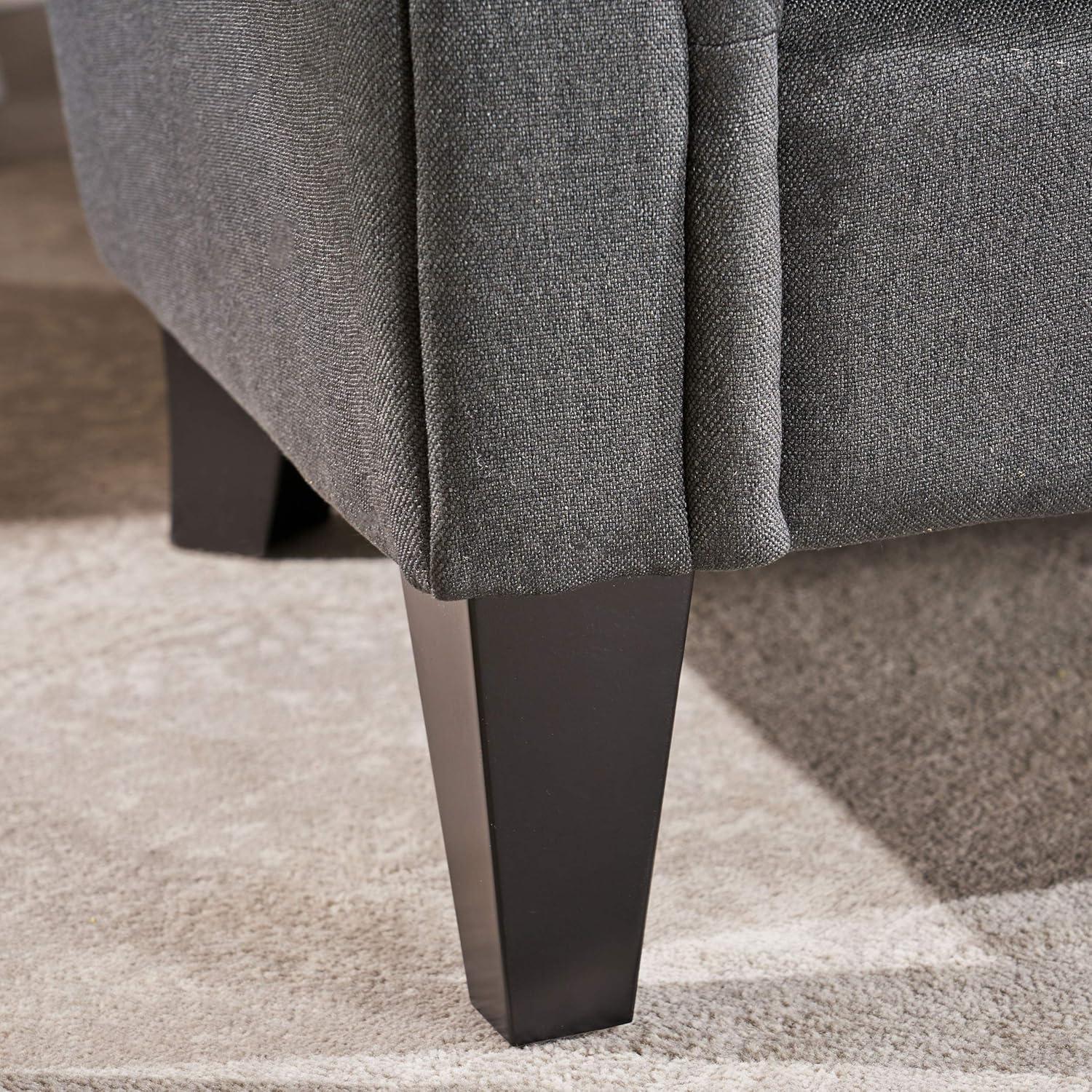 image:imageChristopher Knight Home Merritt Fabric Tufted Chair Dark Grey