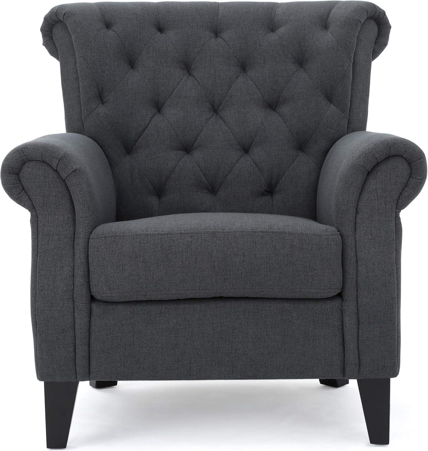 image:imageChristopher Knight Home Merritt Fabric Tufted Chair Dark Grey