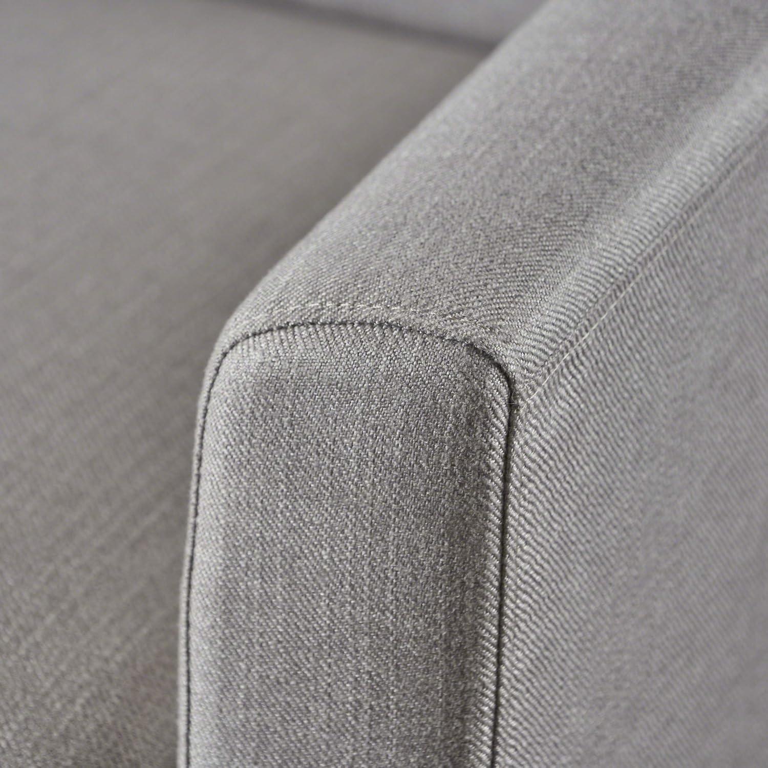 image:imageChristopher Knight Home Sienna MidCentury Modern Fabric Club Chair Beige 295D x 311W x 345H InchLight Grey