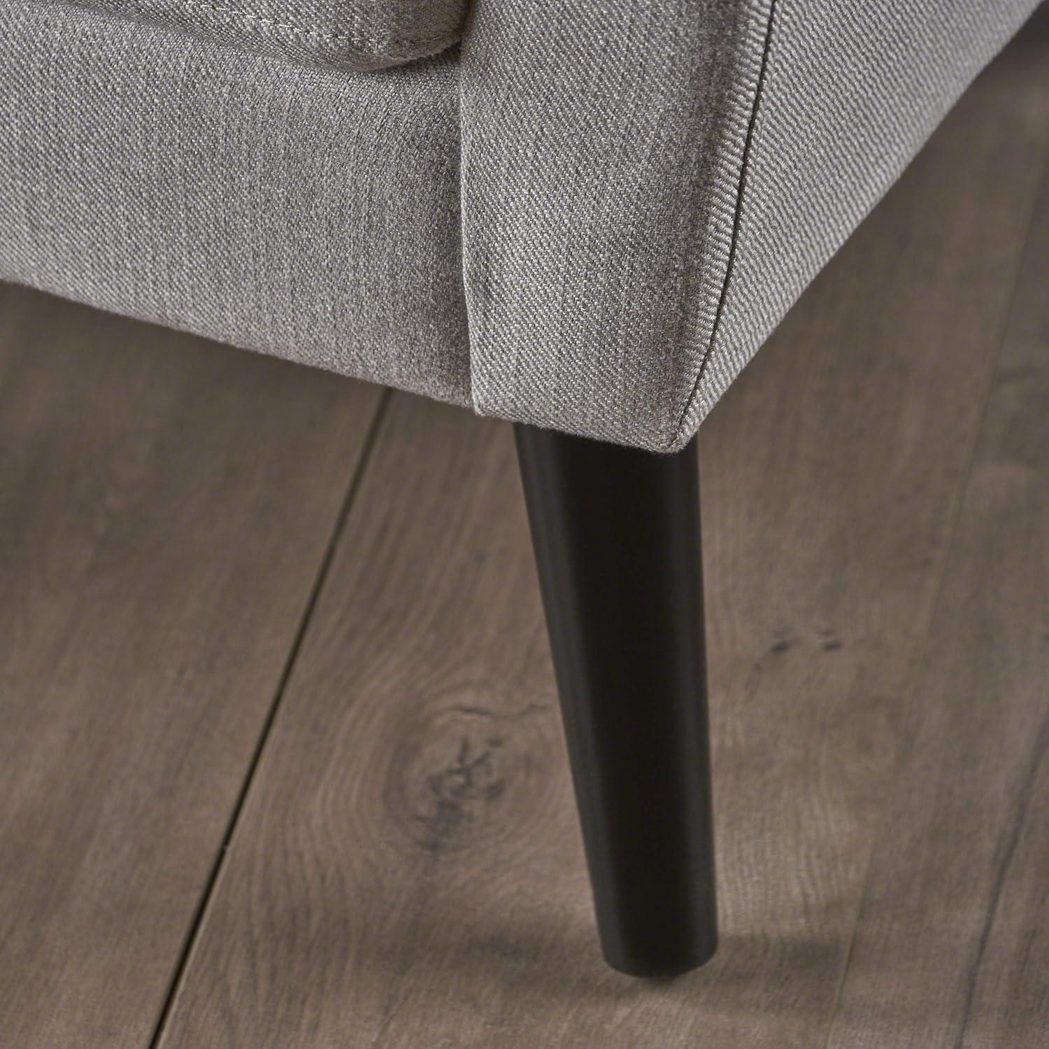 image:imageChristopher Knight Home Sienna MidCentury Modern Fabric Club Chair Beige 295D x 311W x 345H InchLight Grey